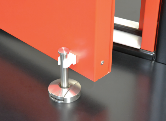 Exceptor Door Blocking System, Floor Mounted Door Guard, Inward Opening Door