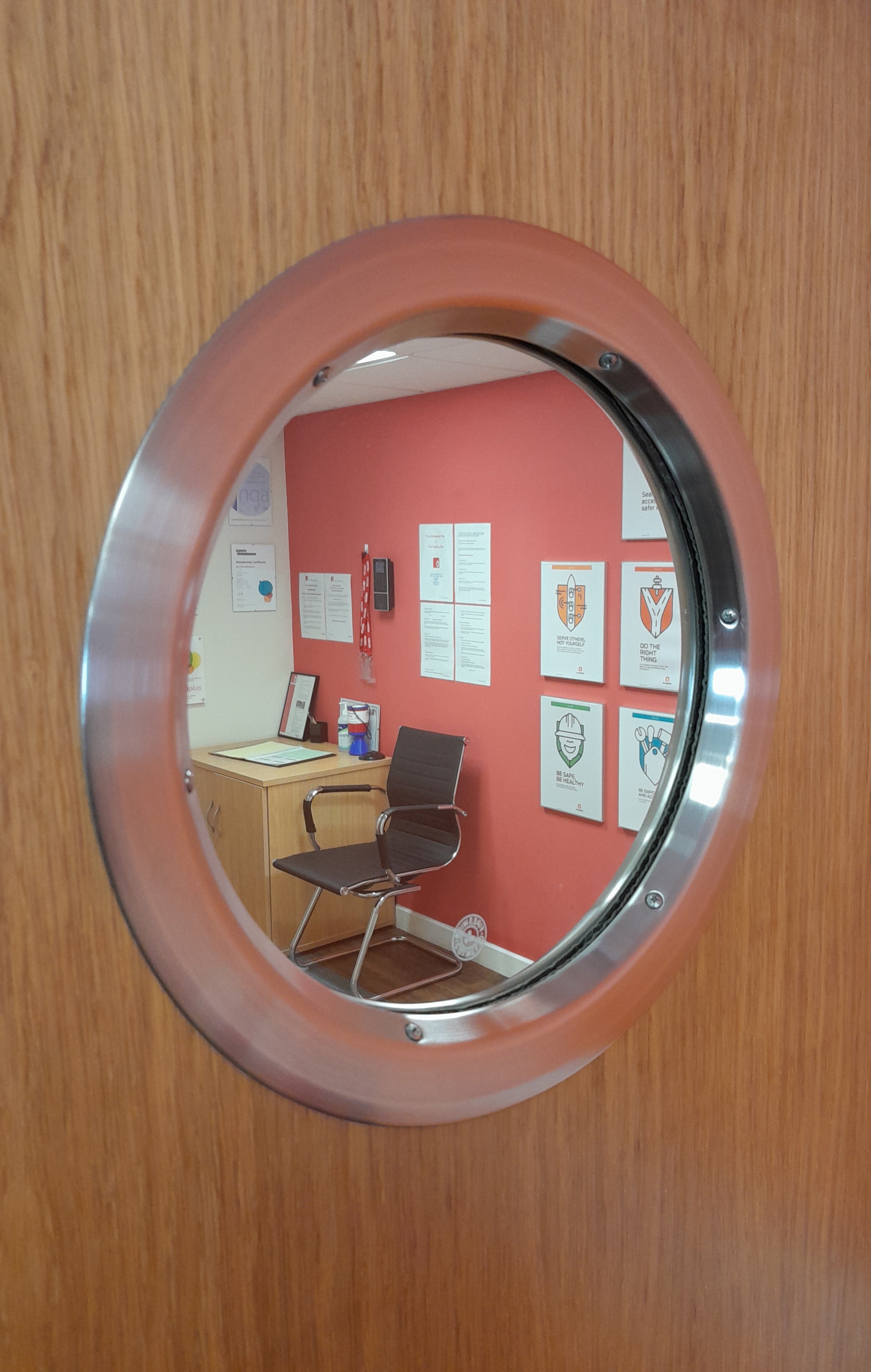 Circular Vision Frame, Glass & Glazing Tape Kits, Fire Rated & Non Rated Kits, Various Sizes, Various Finishes