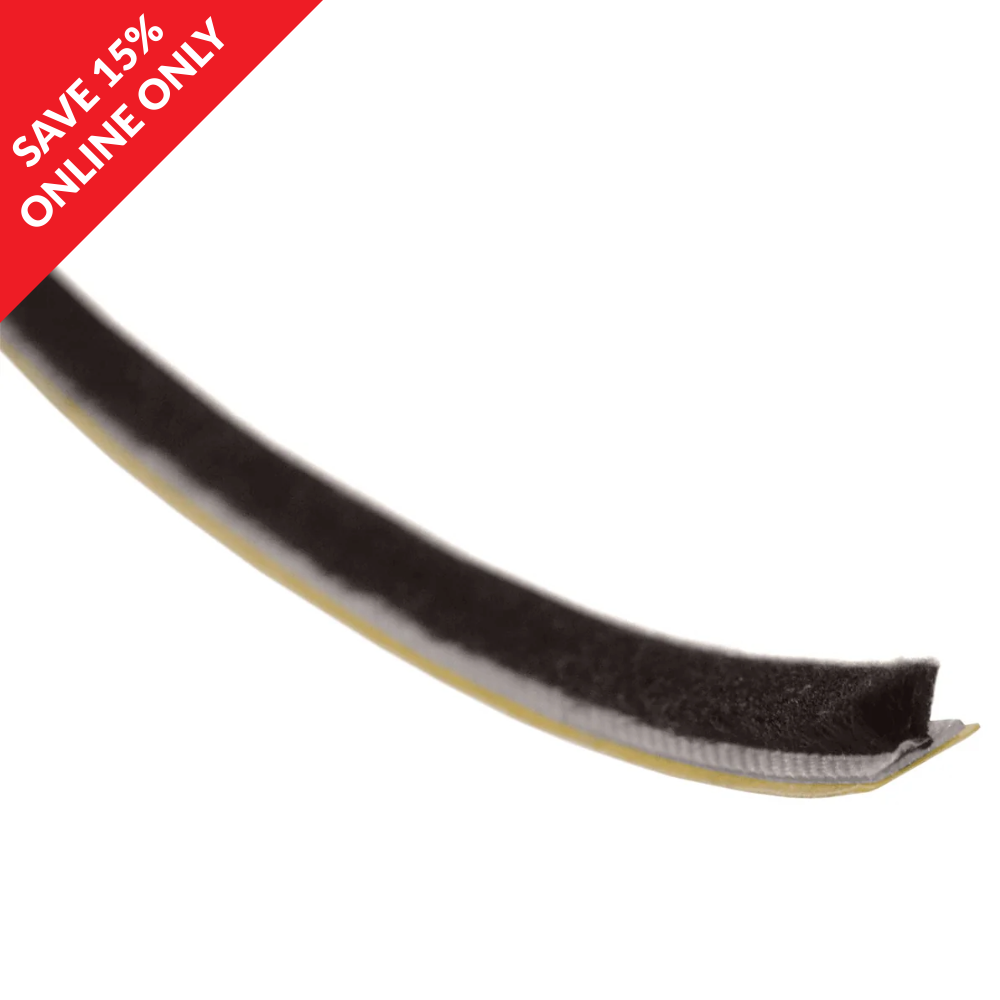 Self-adhesive Brush Pile With Level Fin, 6.9mm base x 4.0mm high, 231P