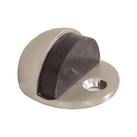 Floor Fixing Round Doorstop, 44mm Diameter. 27mm Projection, Satin Stainless Steel