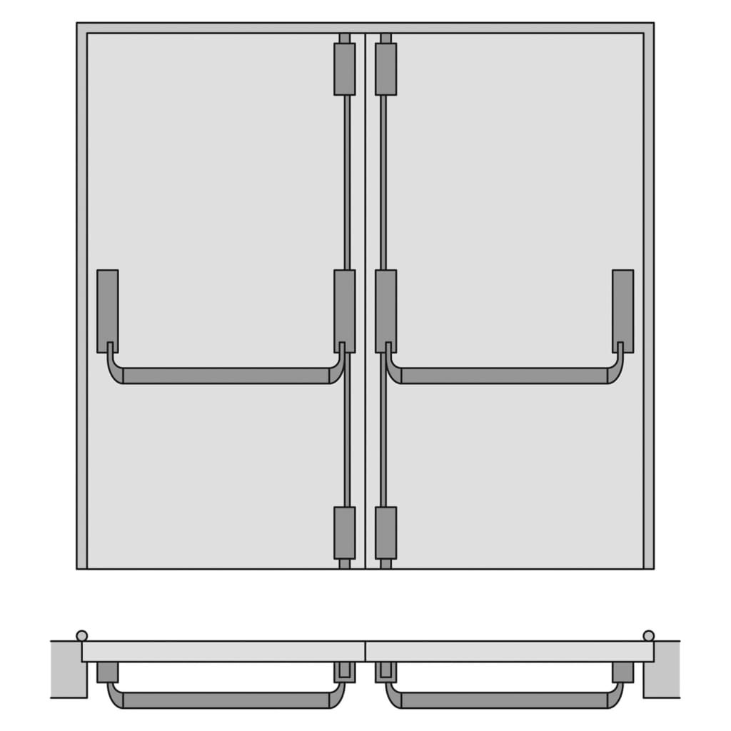 Corni Composit New Double Door Panic Bolt Set - Ccn2480