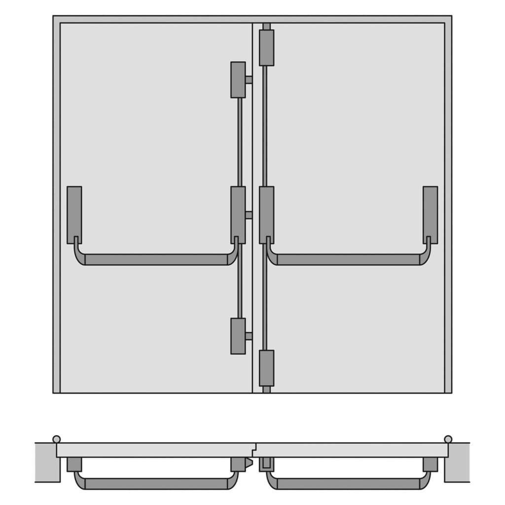 Corni Composit New Double Door Panic Bolt Set - Ccn2482