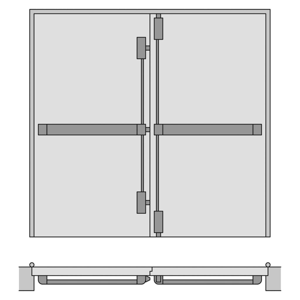 Corni Millenium Double Door Panic Bolt Set - Cml2482