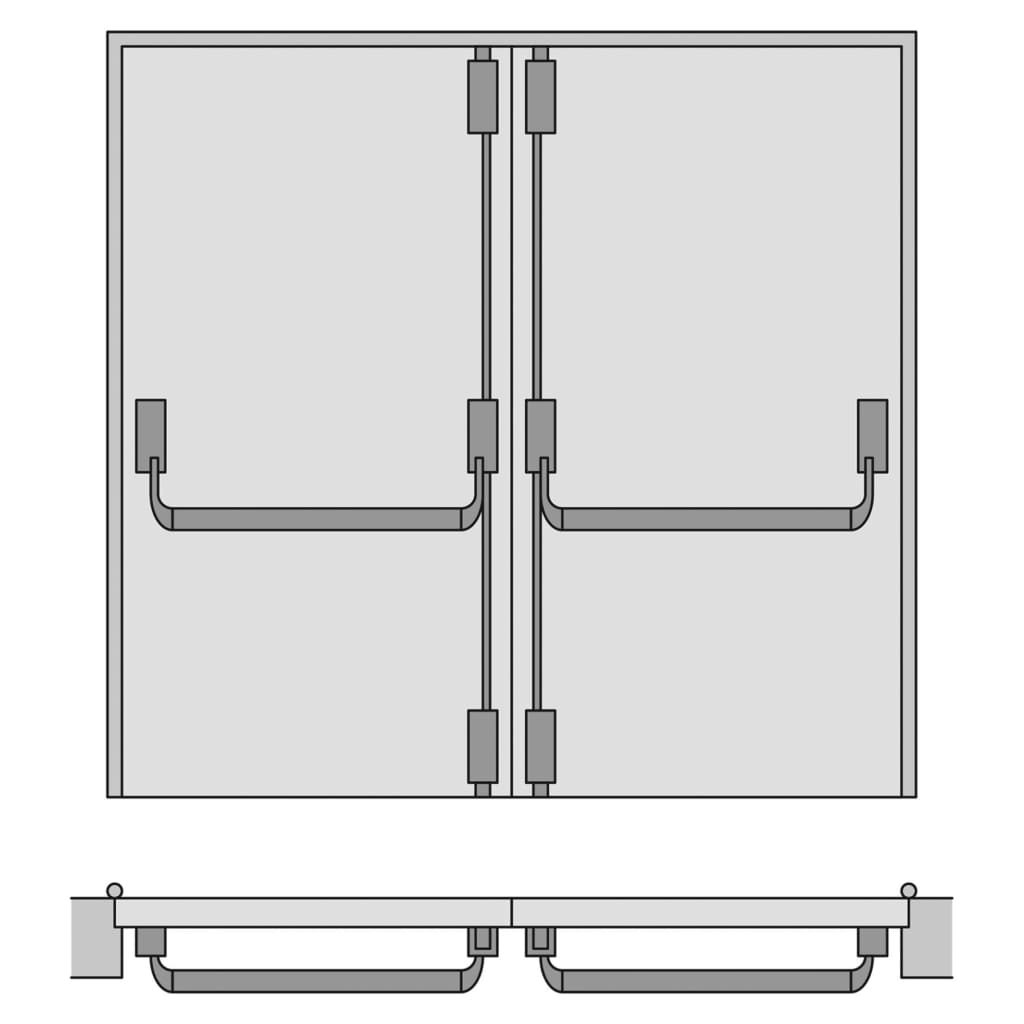 Corni Ministar 429 Double Door Panic Bolt Set - Cp2480