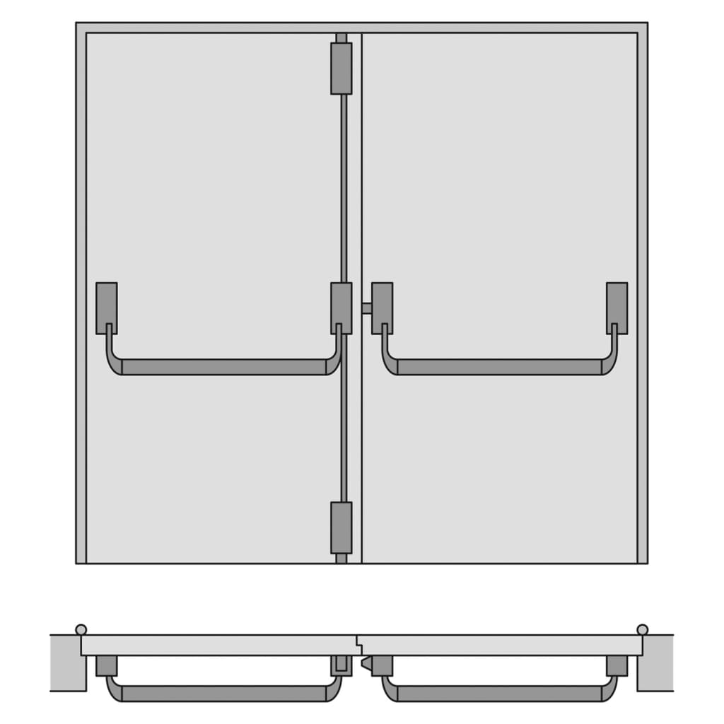 Corni Ministar 429 Double Door Panic Bolt Set - Cp2481