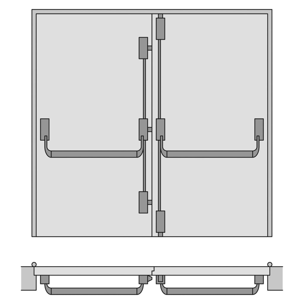 Corni Ministar 429 Double Door Panic Bolt Set - Cp2482