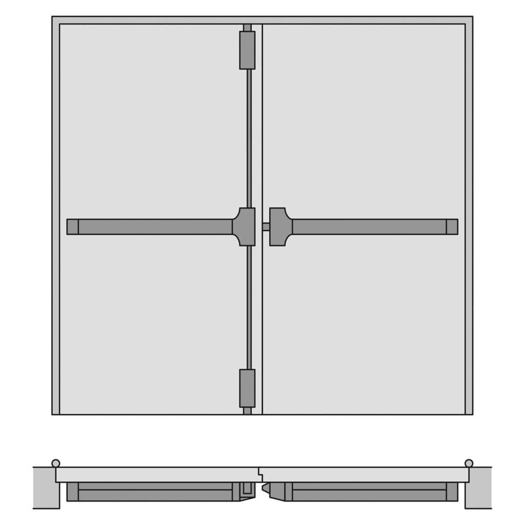 Corni Touch 445 Double Door Panic Bolt Set - Ct2481