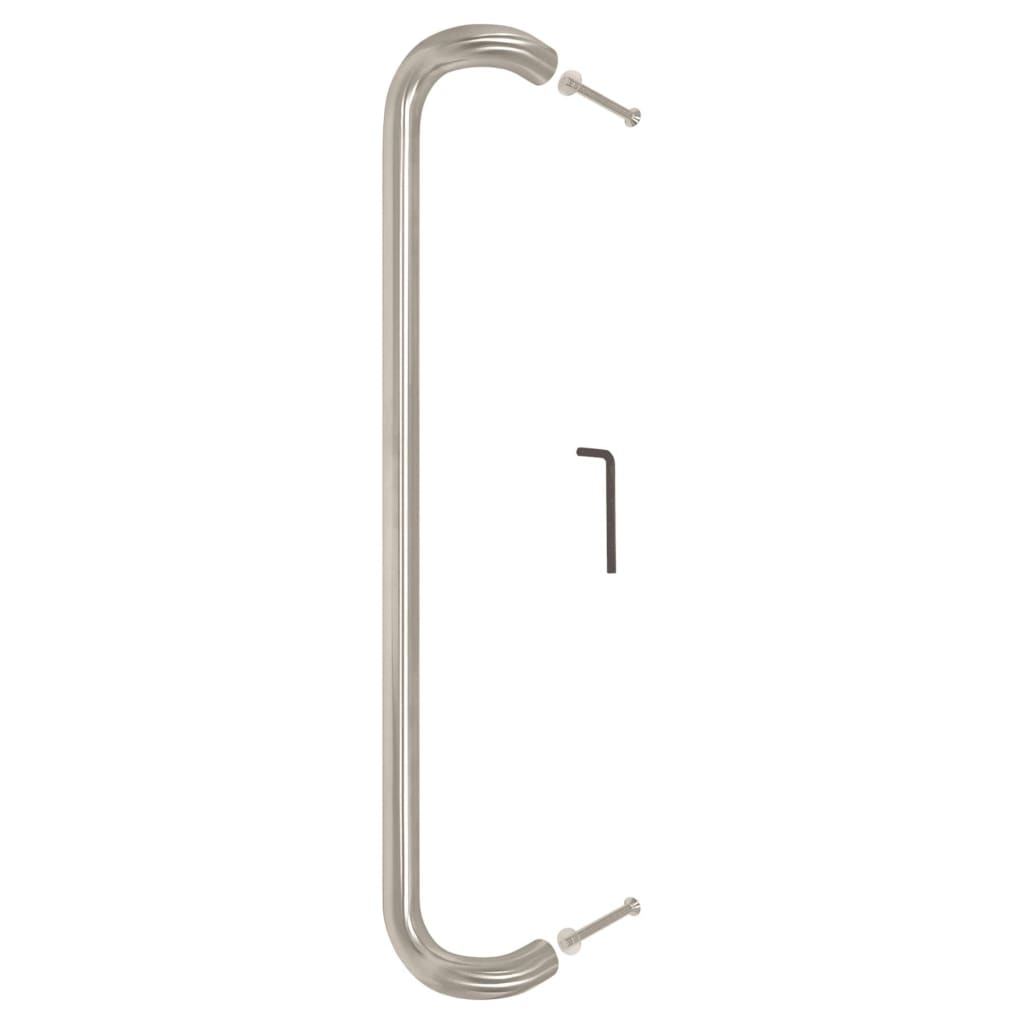 Cranked Entrance Pull Handle 19Mm Diameter Satin Stainless Steel