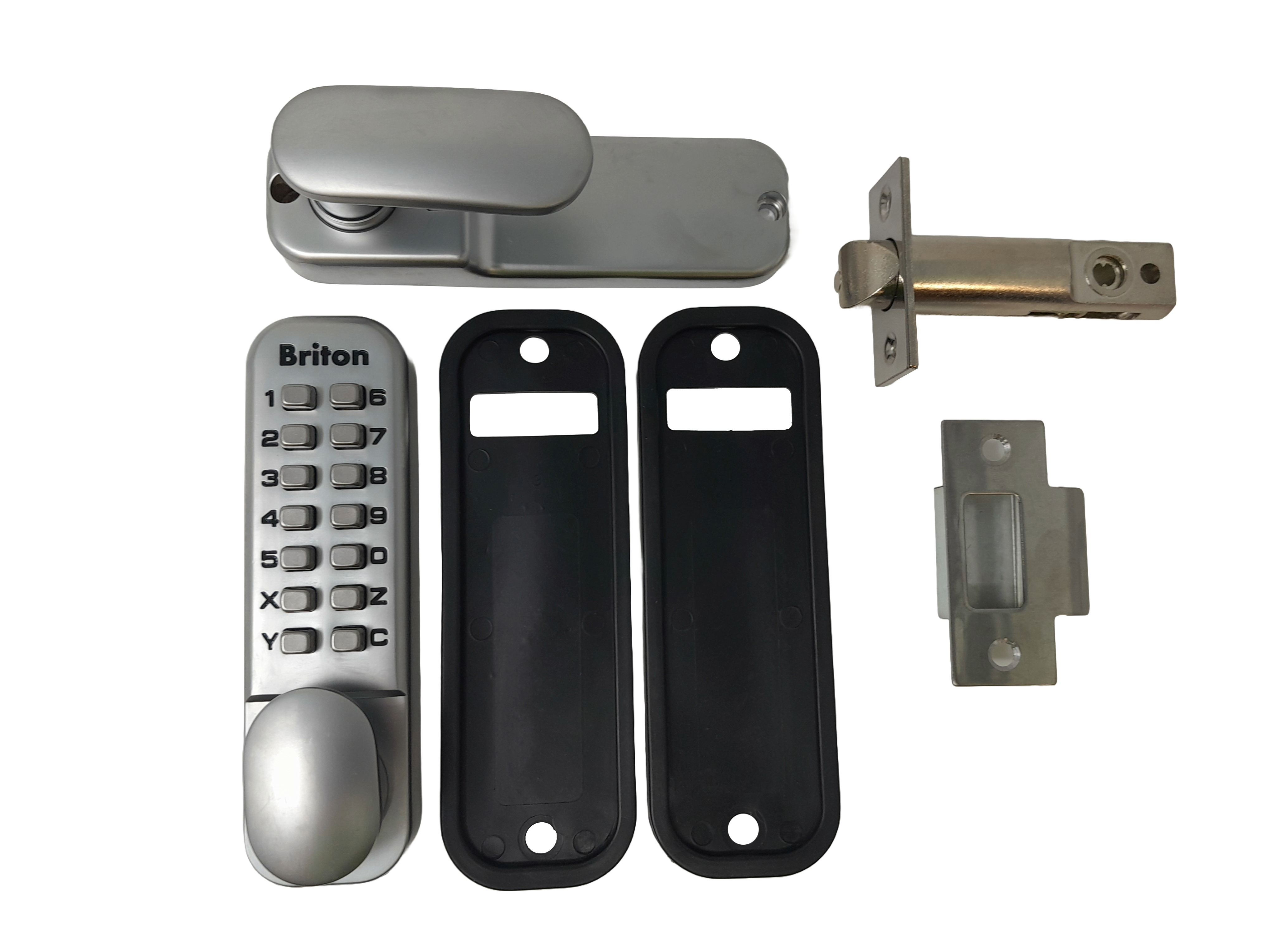 Digital Lock w/ Dual Backplate, Silver