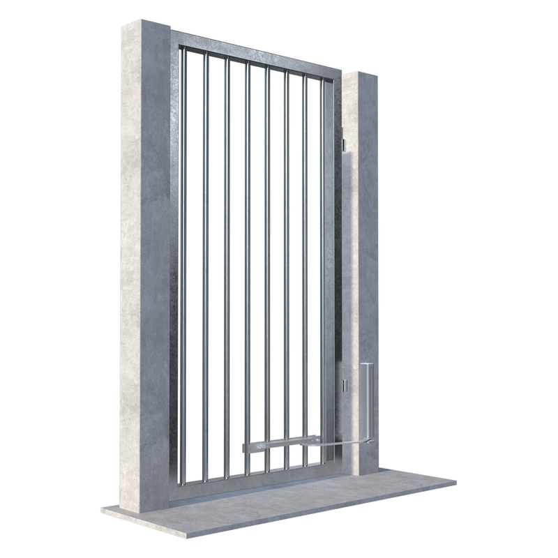 Vertical Gate Closer, Adjustable Power, Silver