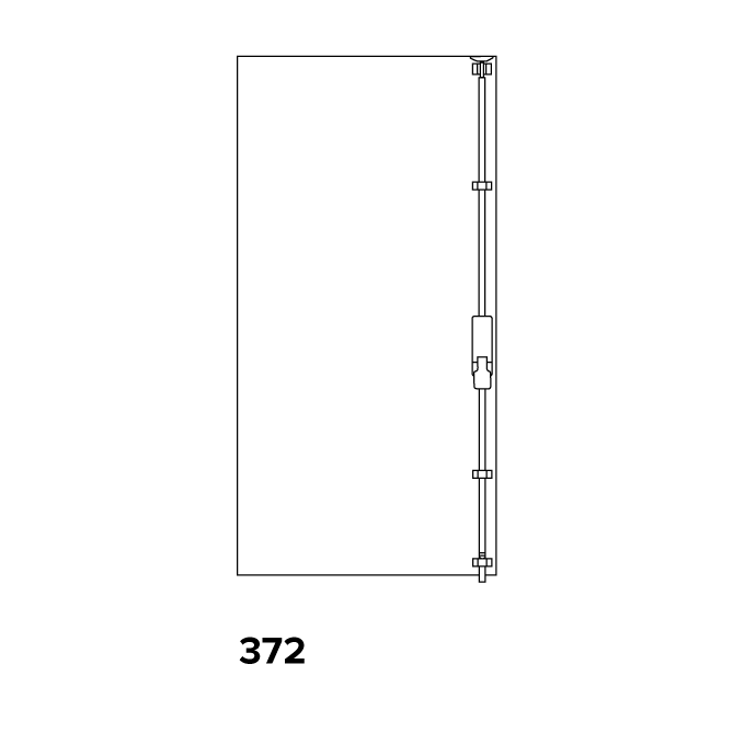 Briton Push Pad Operated Vertical Bolt - 372M