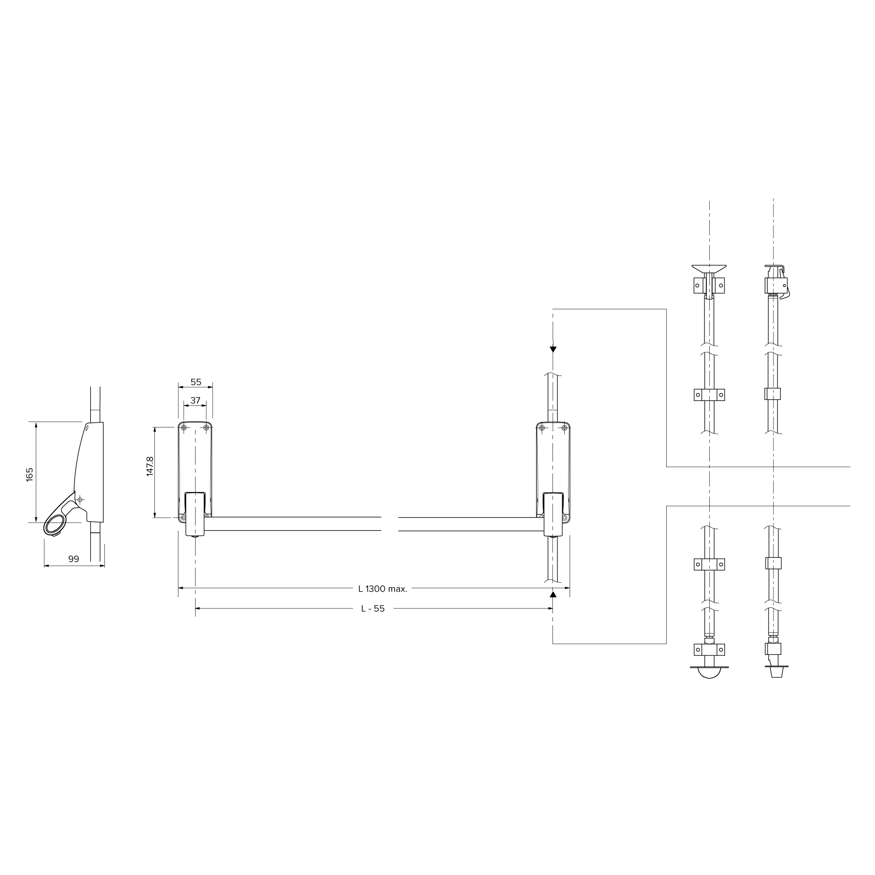 Briton Single Panic Bolt - 376