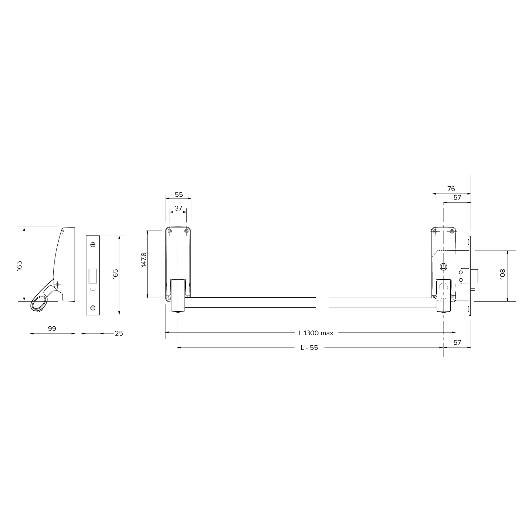 Briton Mortice Panic Night Latch - 379.N