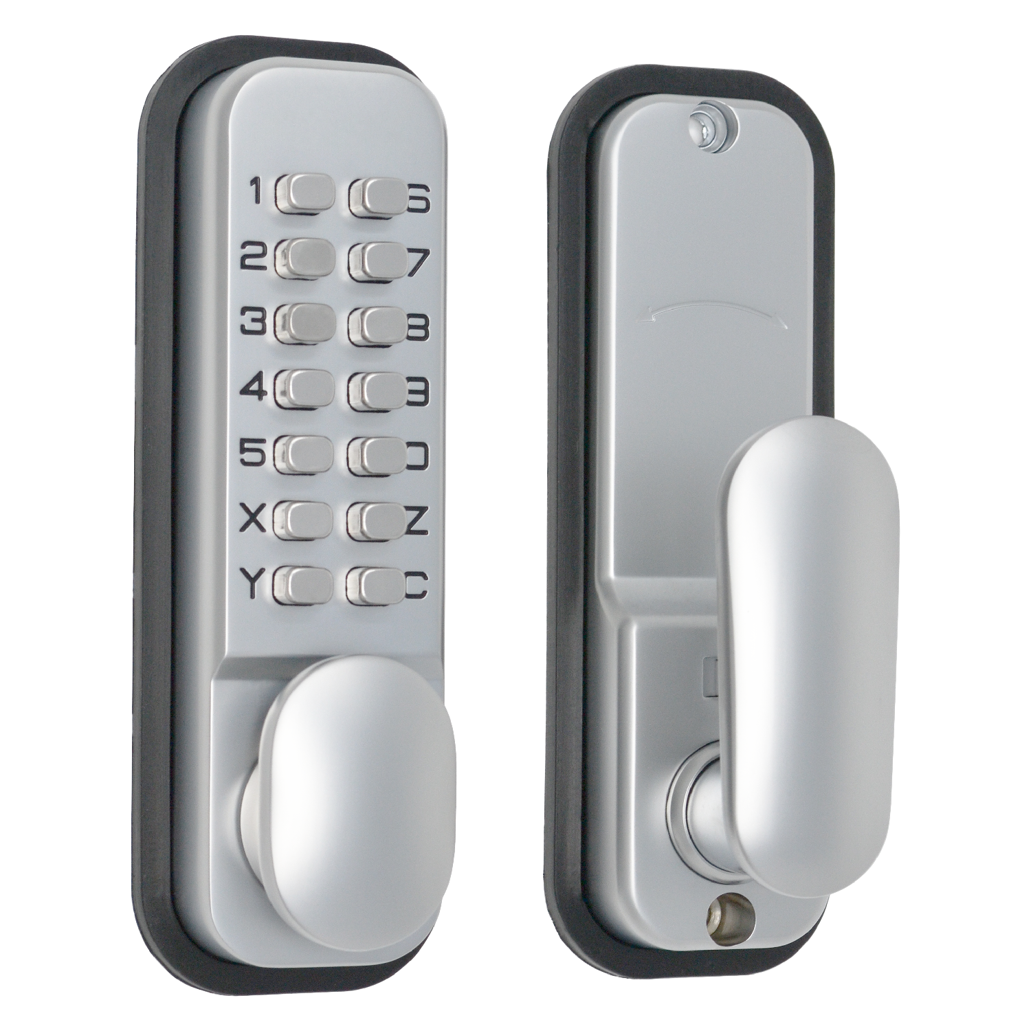 an image of the AR195-MC ARRONE silver mechanical push button lock