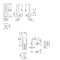 a technical drawing of the AR195-MC ARRONE mechanical push button lock