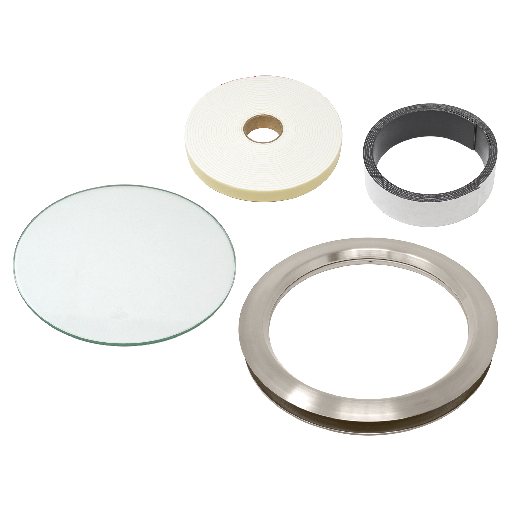 Circular Vision Frame, Glass & Glazing Tape Kits, Fire Rated & Non Rated Kits, Various Sizes, Various Finishes