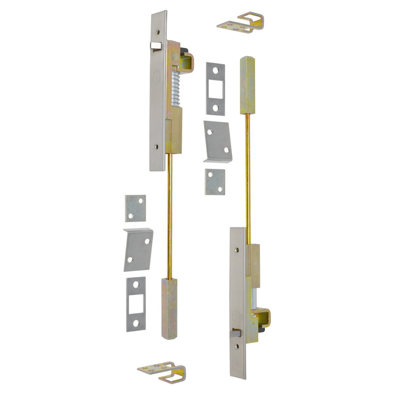 an image showing the ANSI Automatic Flush Bolt for metal doors kit