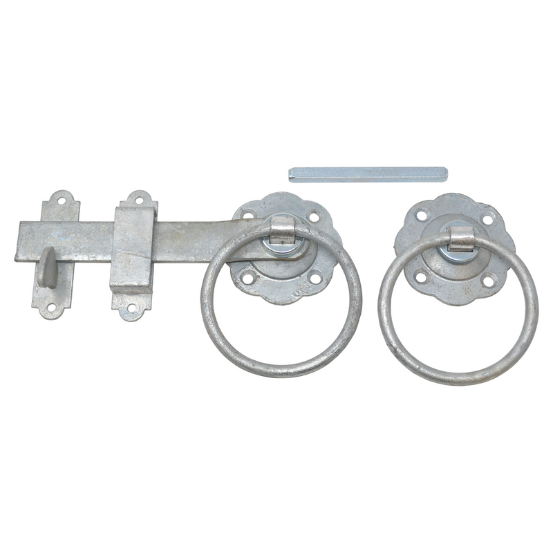 Plain Ring Gate Latch - Galvanised or Black Finish