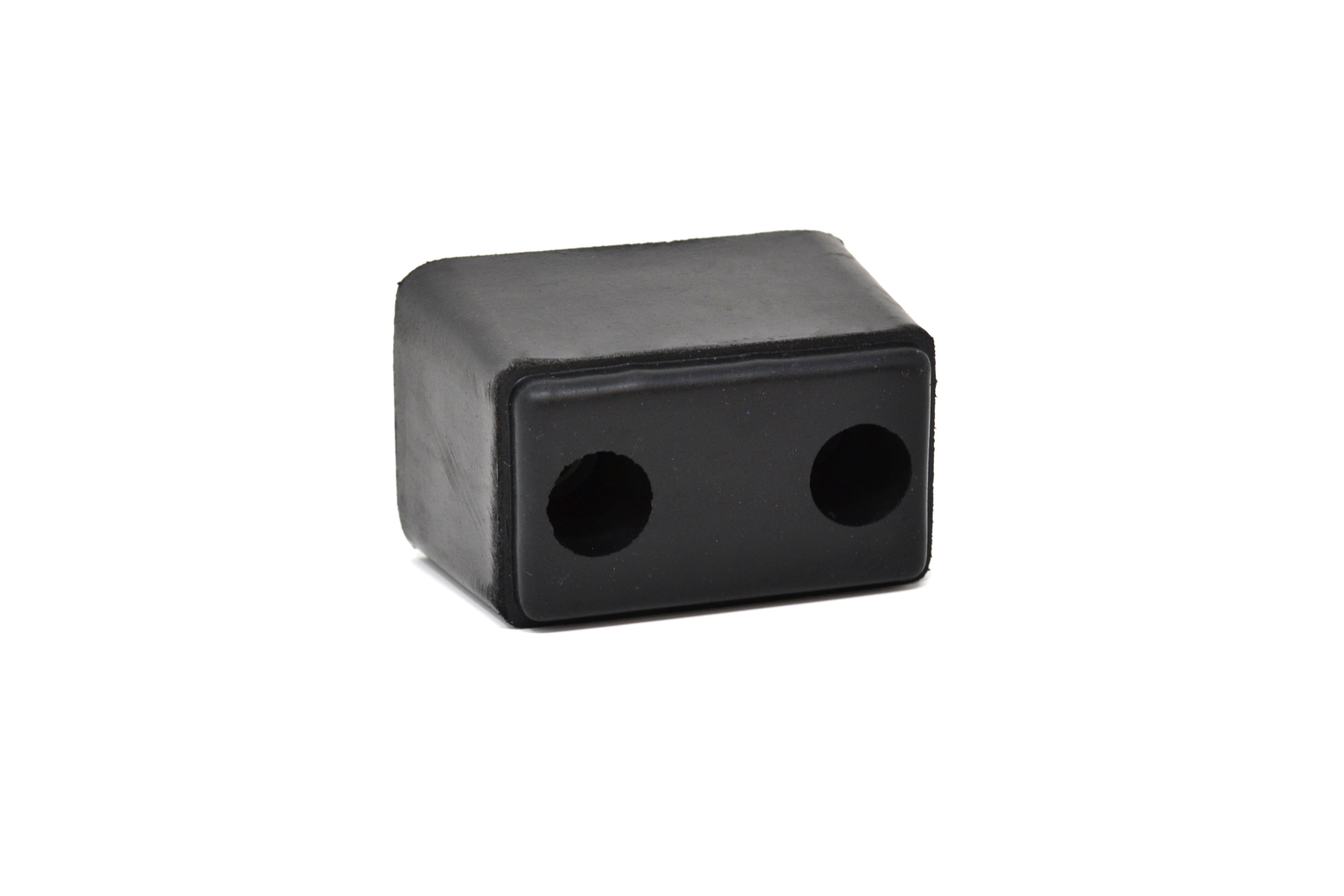 Black rectangular rubber door buffer