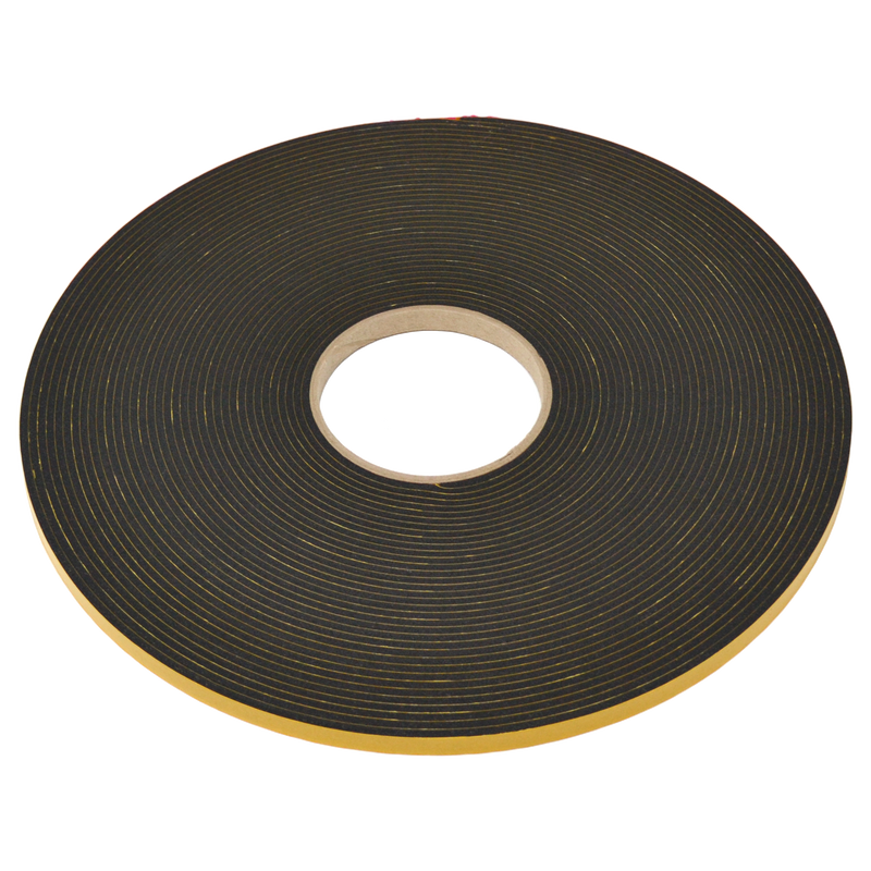 Black PVC Foam Glazing Tape, Double Sided Self-adhesive