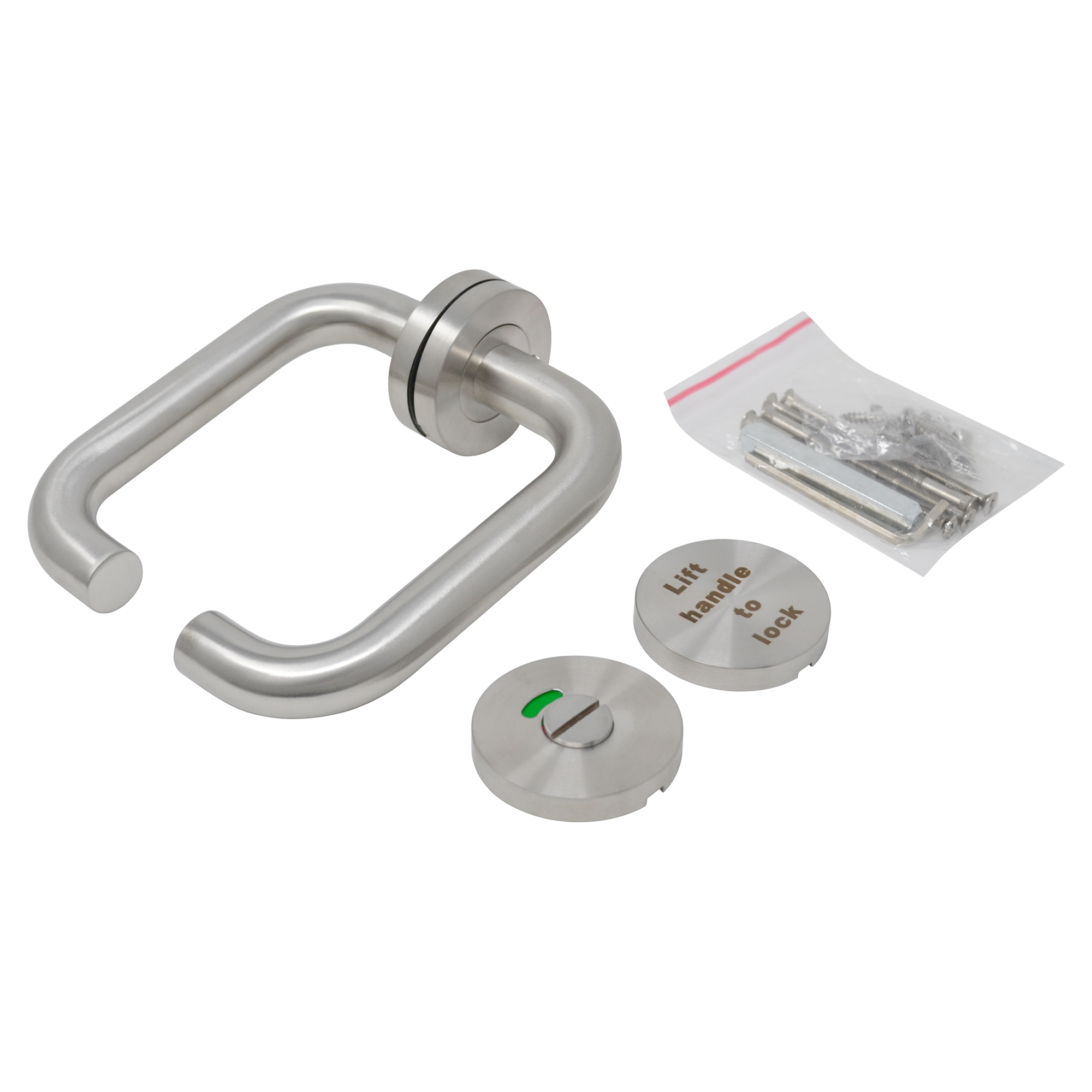 Lift to Lock Return to Door Lever Handle Set