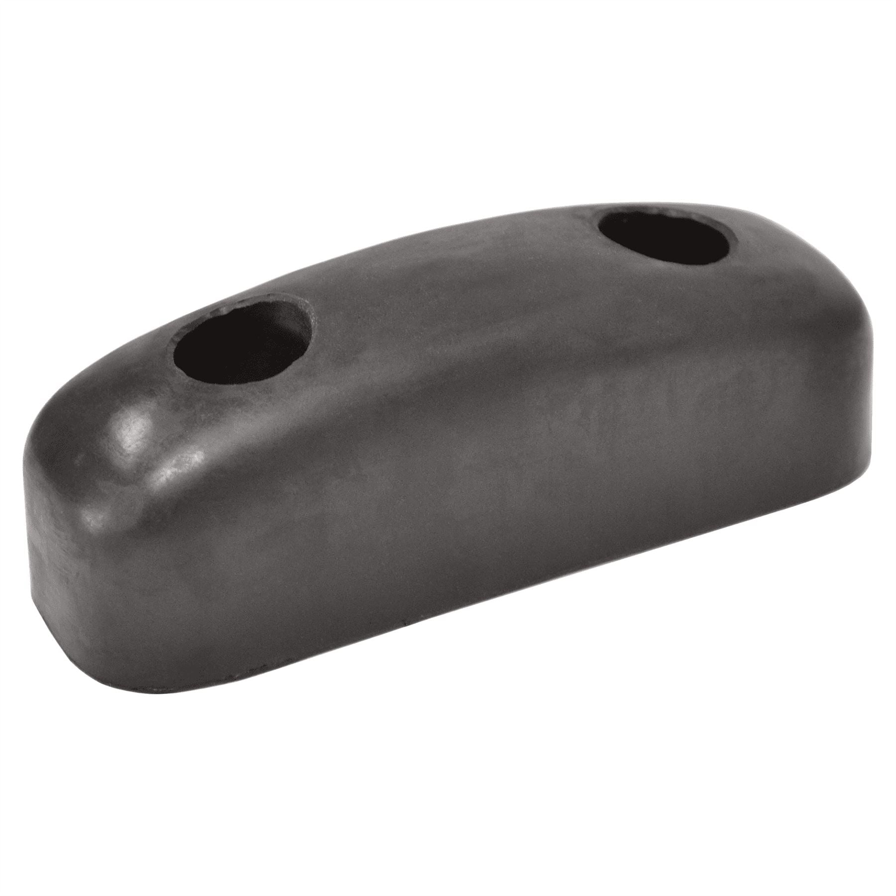 Heavy Duty Rubber Radiused Door Buffer, Black, 125x40x47mm, Z115.11