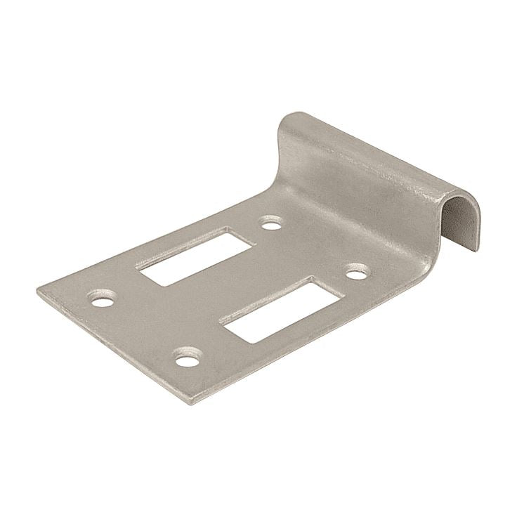 Gate Stop, Screw Fix, 140x80mm, Brushed Grade 316 Stainless Steel