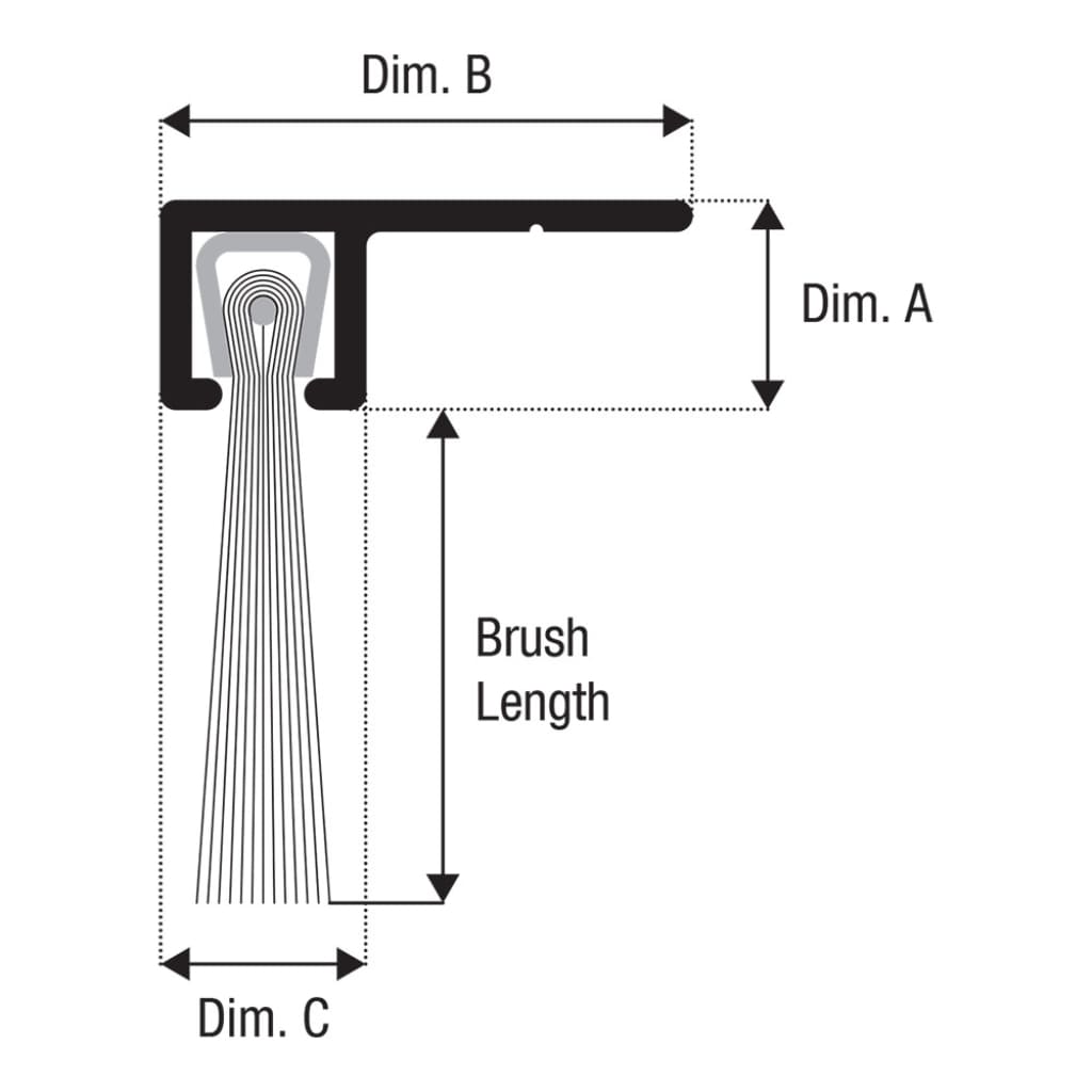 Brush Strip No.5 90° Right Angle Carrier