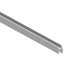 Clip-On Aluminium Brush Seal For Glass Doors 2250Mm Long 10Mm
