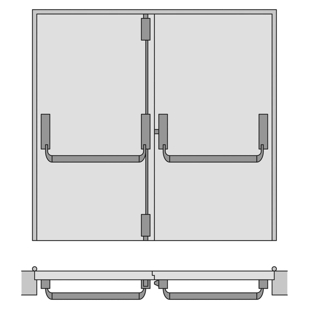 Corni Composit New Double Door Panic Bolt Set - Ccn2481