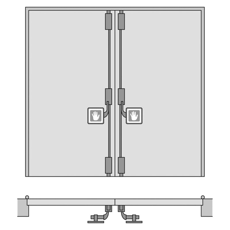Corni Minipad 423 Double Door Emergency Bolt Set - Cm2480
