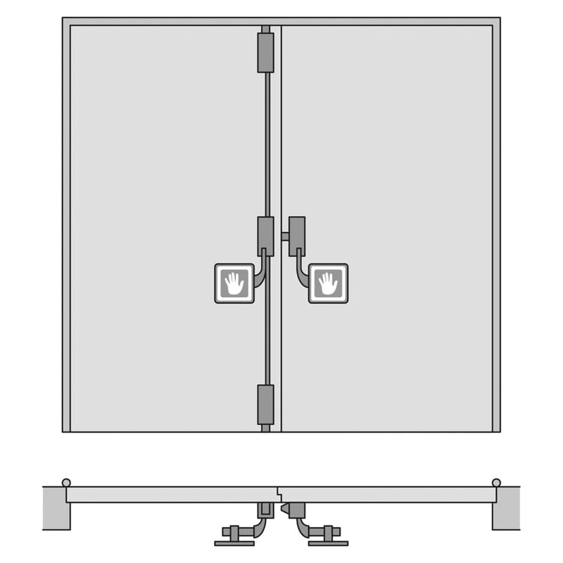 Corni Minipad 423 Double Door Emergency Bolt Set - Cm2481