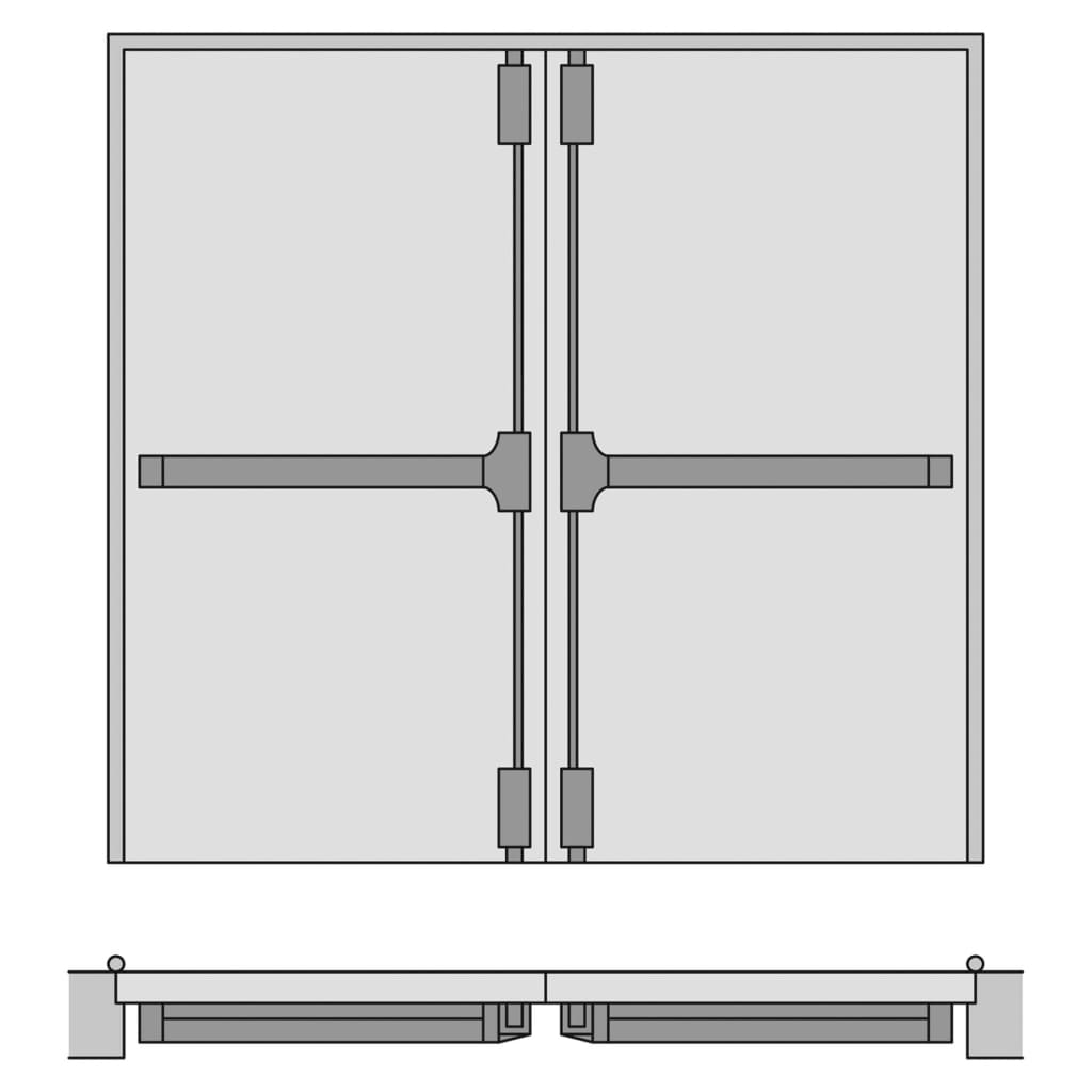 Corni Touch 445 Double Door Panic Bolt Set - Ct2480