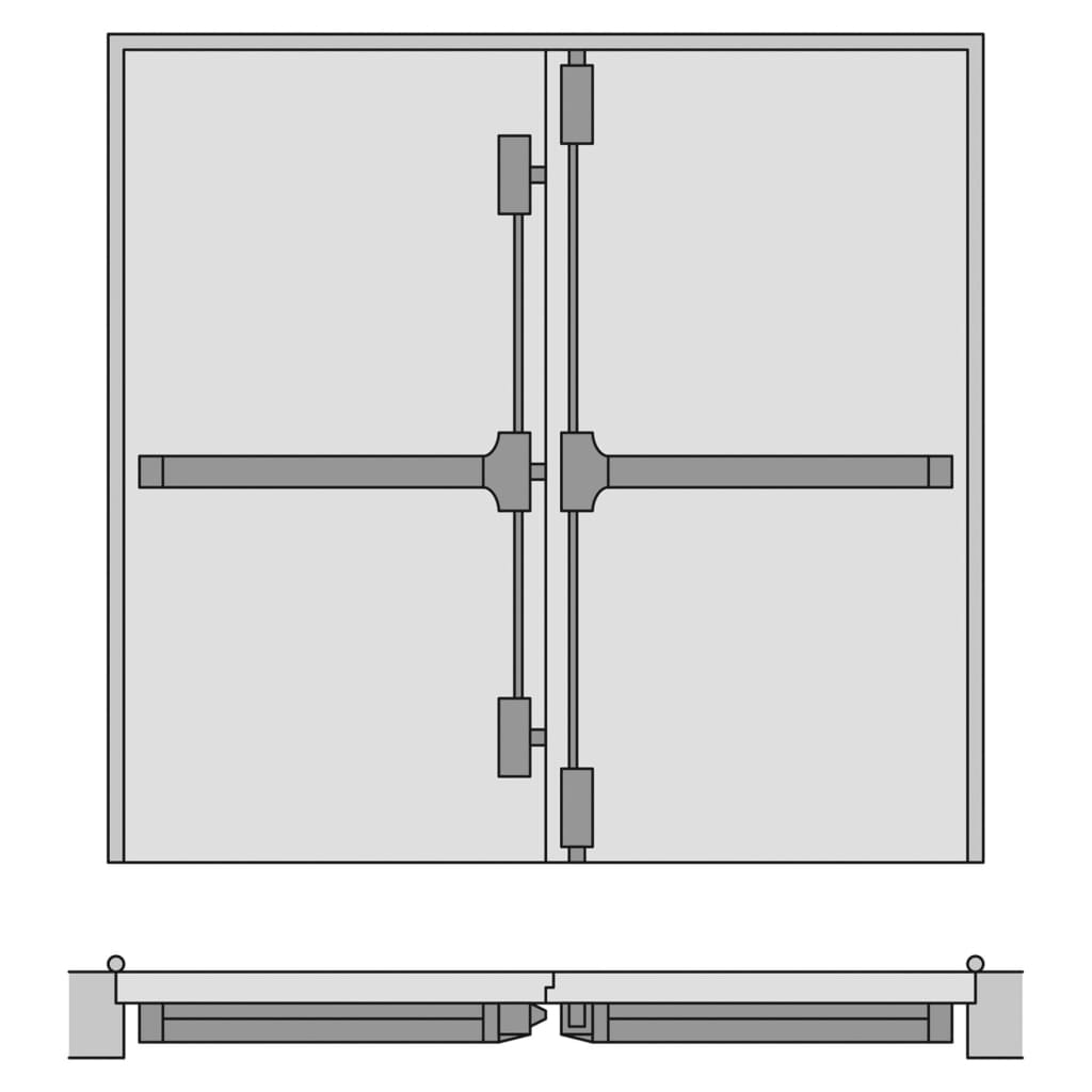 Corni Touch 445 Double Door Panic Bolt Set - Ct2482