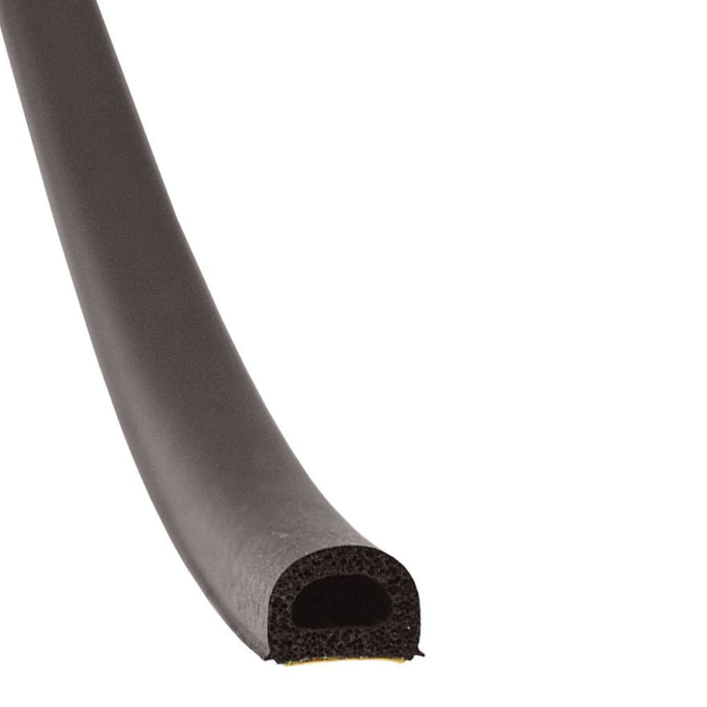 Draught-Excluding Door Seal Kiso D Profile Epdm Cellular Rubber Sealing Strip Black 6X8Mm(Hxw)