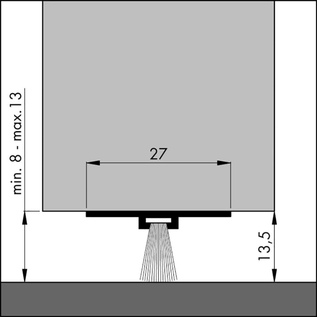 Ellen Invisible Aluminium Sweep Door Seal Climate 1000Mm