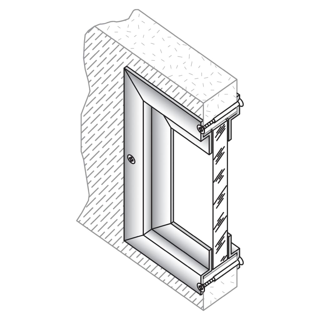 High Security Metal Vision Frame For Special Glass Or Door Thickness - Sg-10 305X305(12X12In)