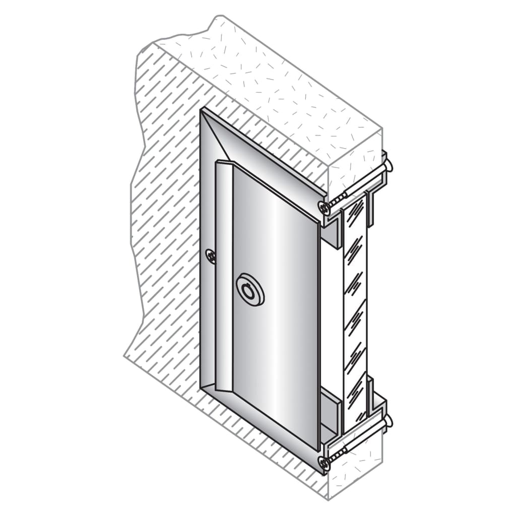 High Security Metal Vision Frame With Locking Cover - Sg-12-Lsc 305X762Mm(12Xin30)