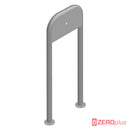 Hoop Post Door Restrainer With Small Infill Panel - Z135P Z440 Black Door Buffer/Holder | Flange /