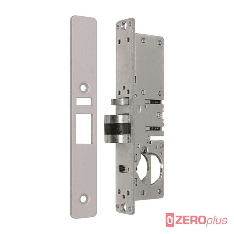 Mortice Deadlatch For Aluminium Doors To Suit Round Screw-In Cylinders - Z802 28.6Mm Backset Flat