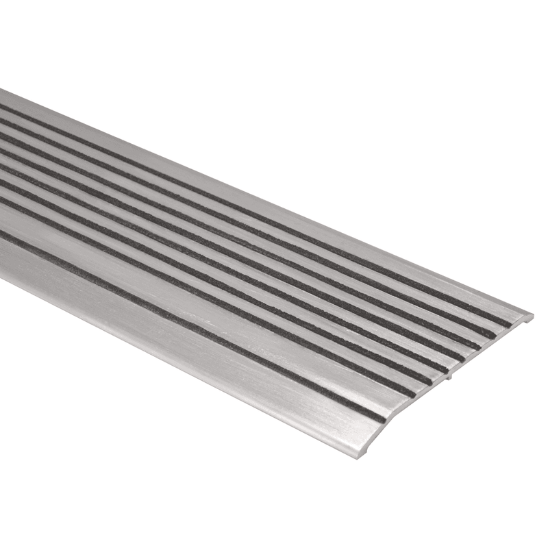 Plain Grooved Aluminium Transition Thresholds With Bonded Epoxy Infill