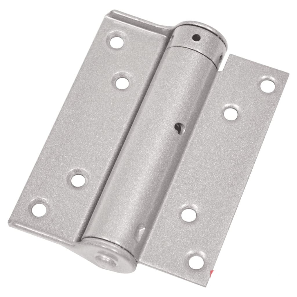 Proquinter Single Action Spring Hinge Pair 22Kg (No.1-100Mm) / Silver Sprayed Mild Steel