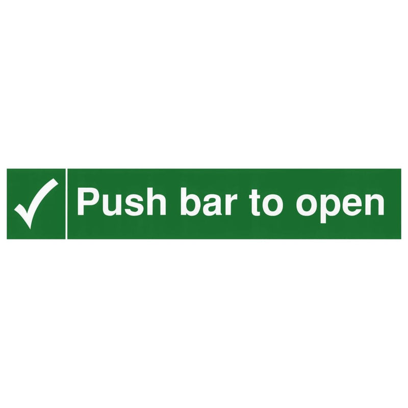 Push Bar To Open Sign With Tick - 376/330/00