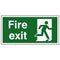 Running Man To Right No Arrow Fire Exit Sign 300X150Mm Rigid Plastic Drilled
