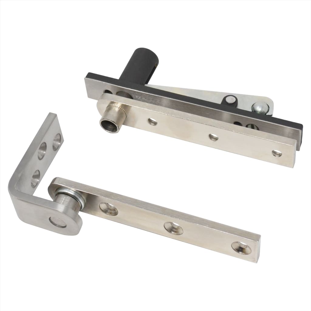 Satin Stainless Steel Pivot Set Centre Hung Frame Mounting - Z0127