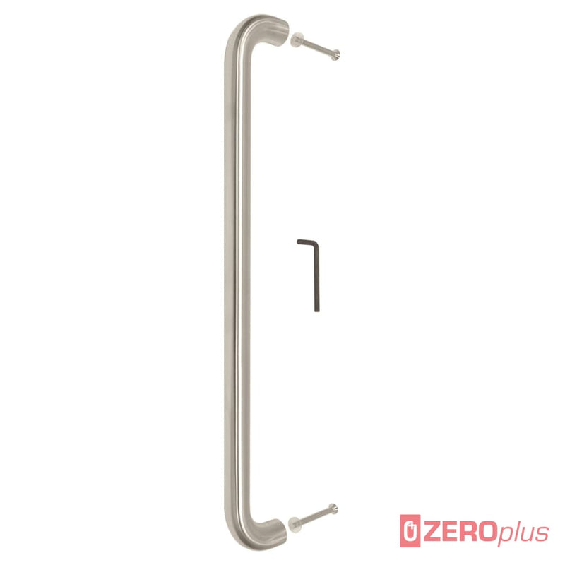 Straight Entrance Pull Handle 30Mm Diameter Satin Stainless Steel Bolt Through / 300Mm