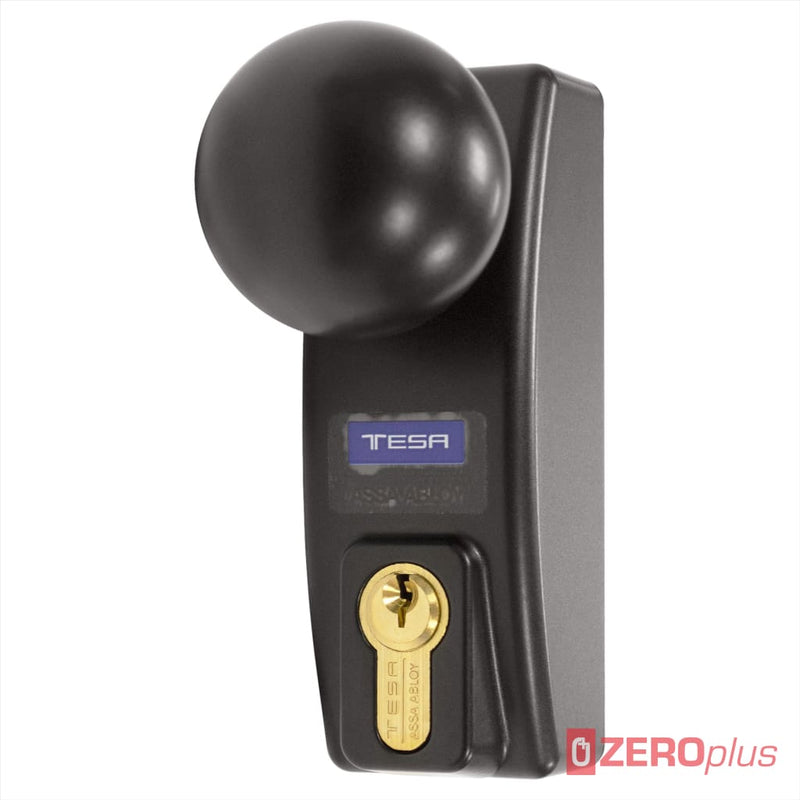 Tesa Universal Outside Access Device Round Knob / Black